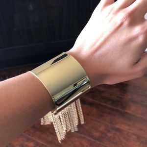 JEWELMINT gold fringe bangle